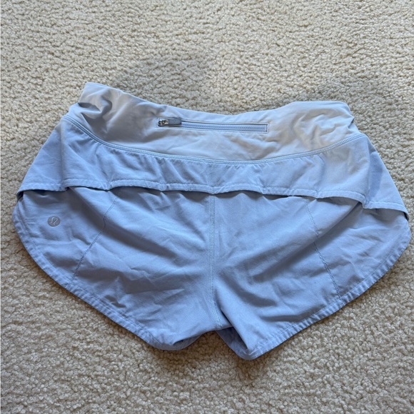 Lululemon Athletica Light Blue Women's Athletic Shorts - Picture 2 of 3